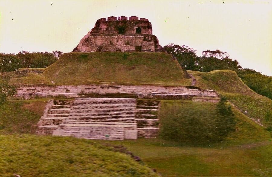 El Castillo pyramid at Xunantunich Mayan site near San Ignacio Belize