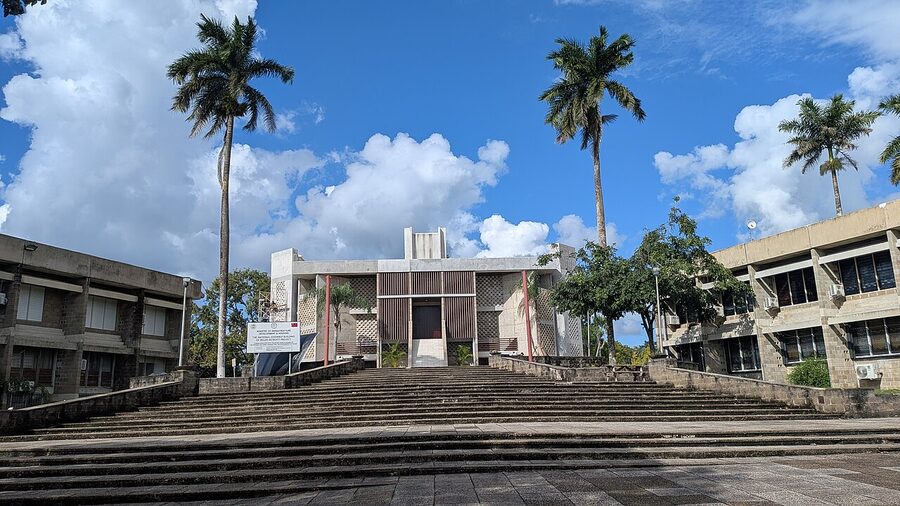 Belize National Assembly building during 2025 rehabilitation