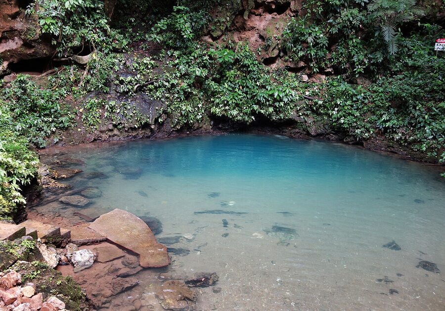 St Hermans Blue Hole turquoise pool inland cenote