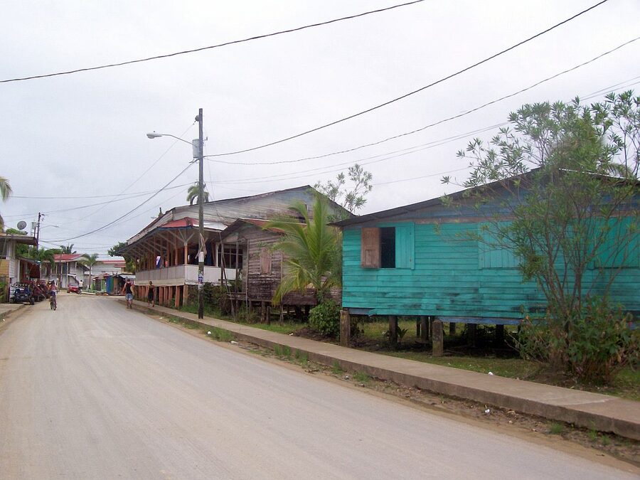 A street in Bocas Town Isla Colon Panama
