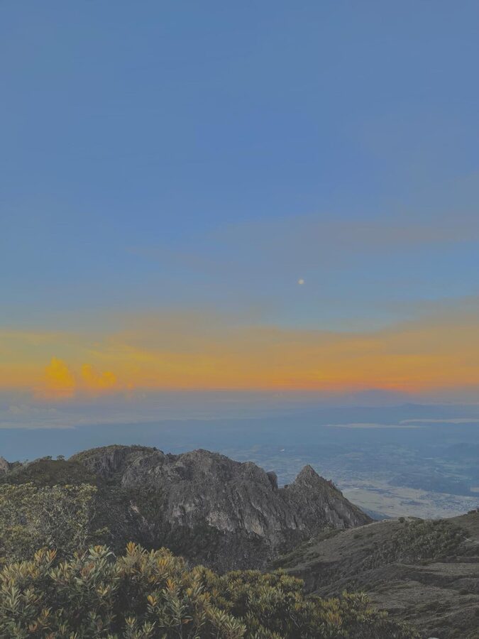 Volcan Baru in Panama at sunrise from the summit