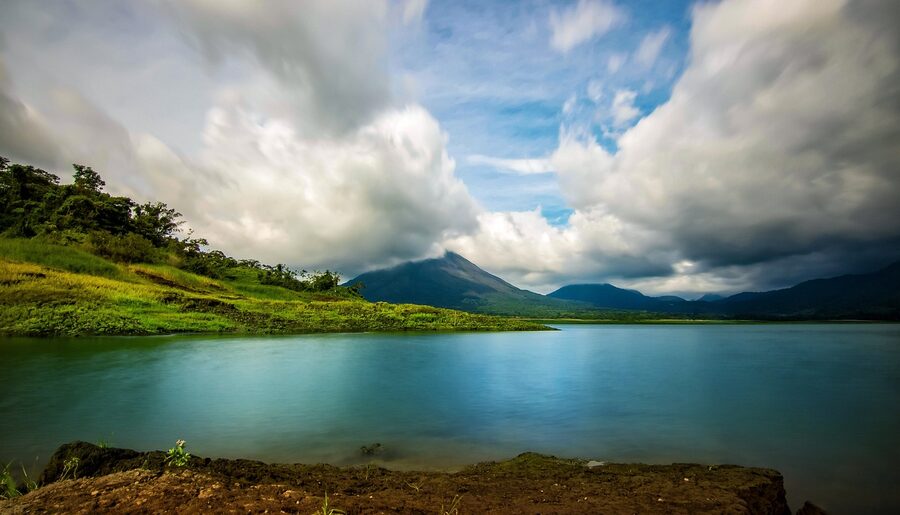 Lake Arenal mountains and water