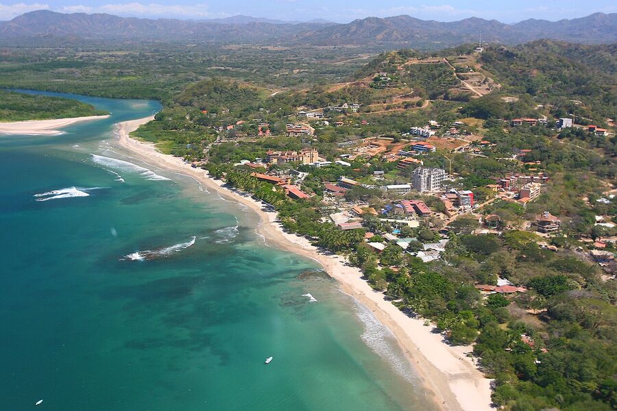 Tamarindo aerial Pacific coast Costa Rica