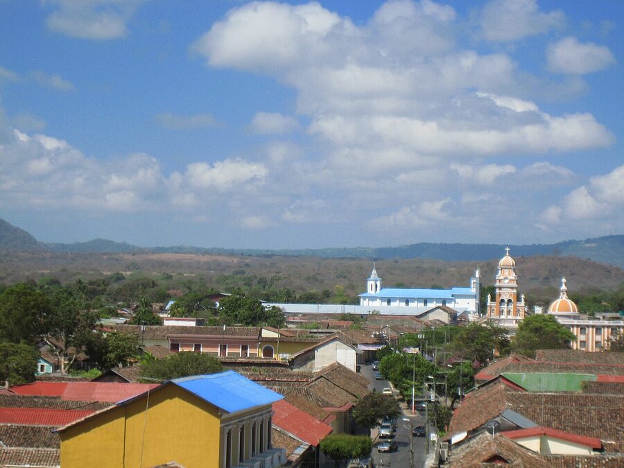 Rooftops of colonial Granada Nicaragua