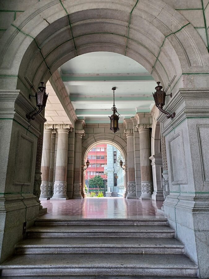 Interior courtyard of the Palacio Nacional de la Cultura in Zona 1 Guatemala City
