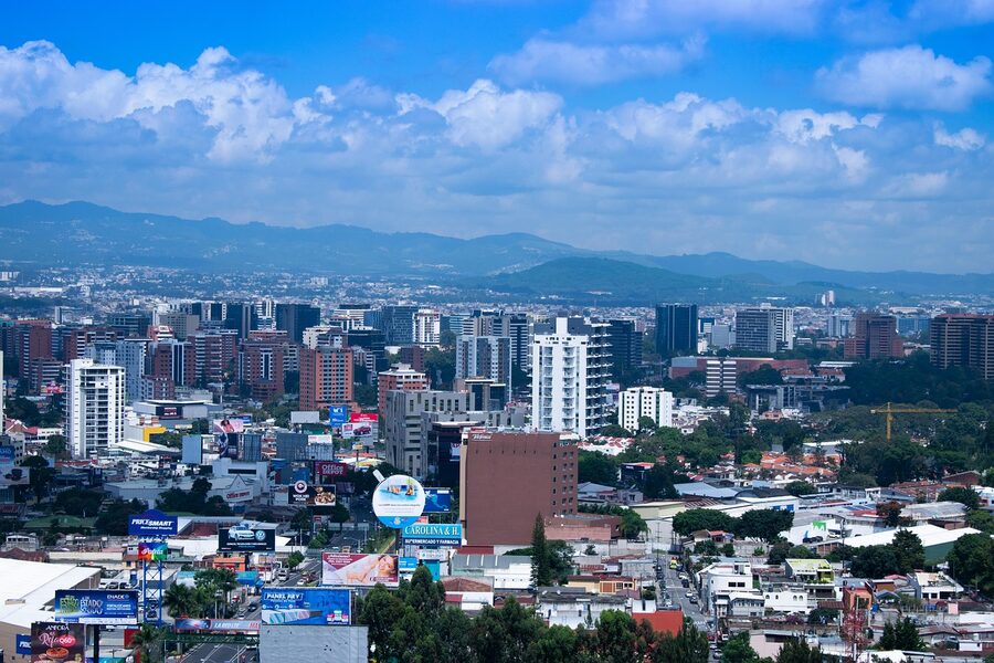Modern Guatemala City buildings and architecture
