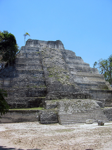 Pyramid temple at Yaxha in northern Guatemala
