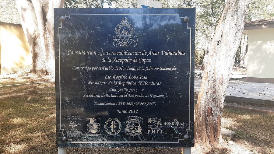 Copan archaeological site, Acropolis section, in western Honduras