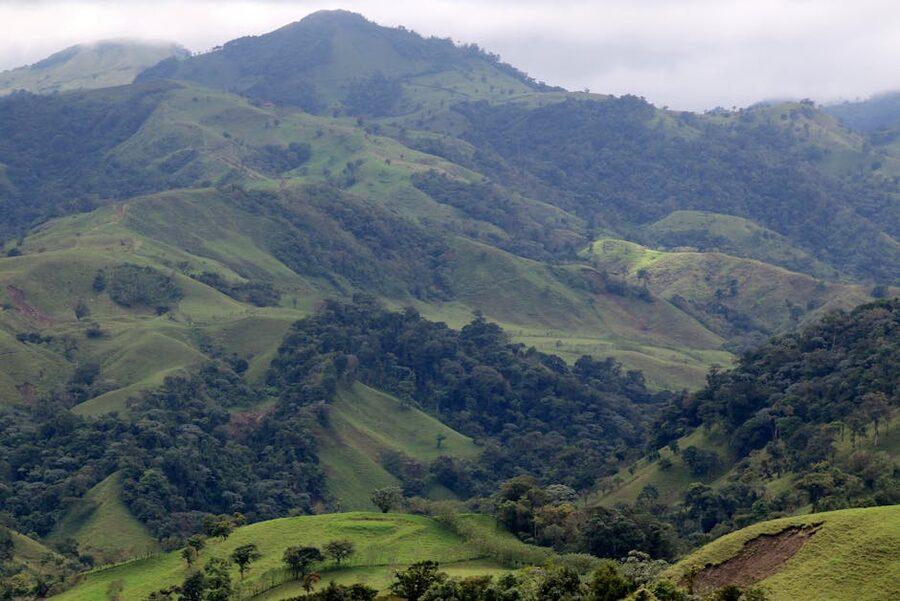 Green mountains of Monteverde Costa Rica
