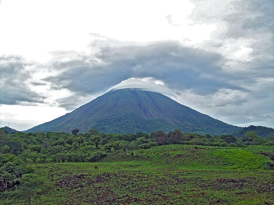 Volcán Concepción rising from Lake Nicaragua on Isla Ometepe