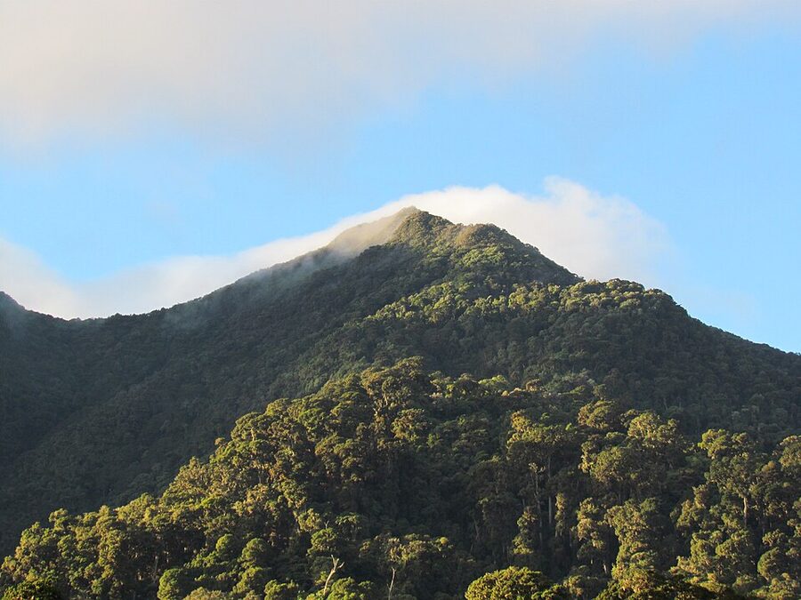 Volcan Baru peak rising above the Chiriqui highlands