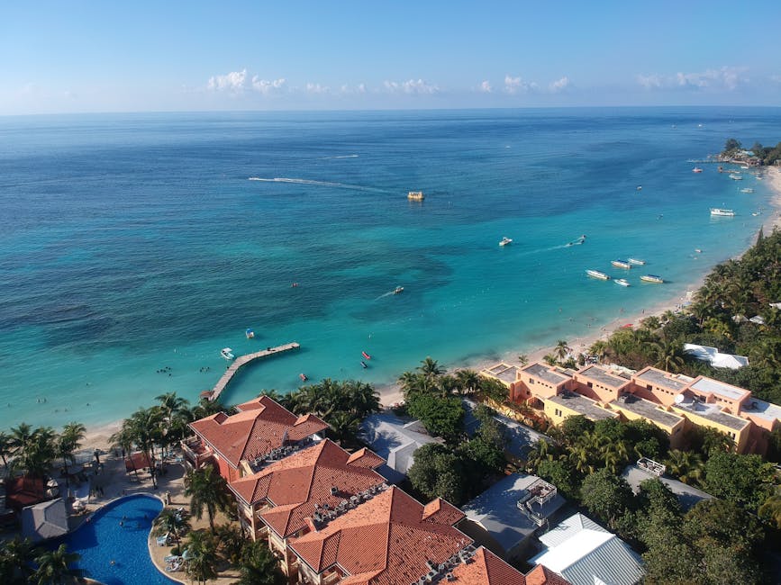 West Bay Beach Roatán aerial view turquoise water