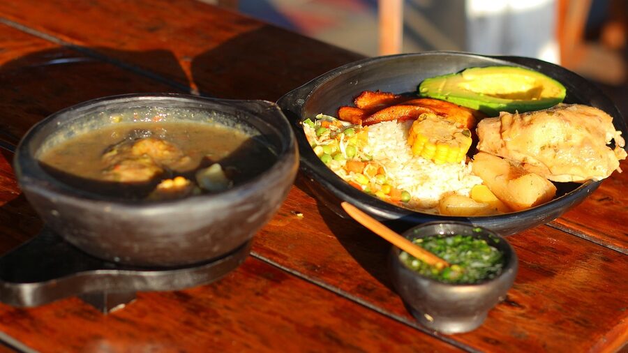 Sancocho with rice and plantain, Panamanian-style soup