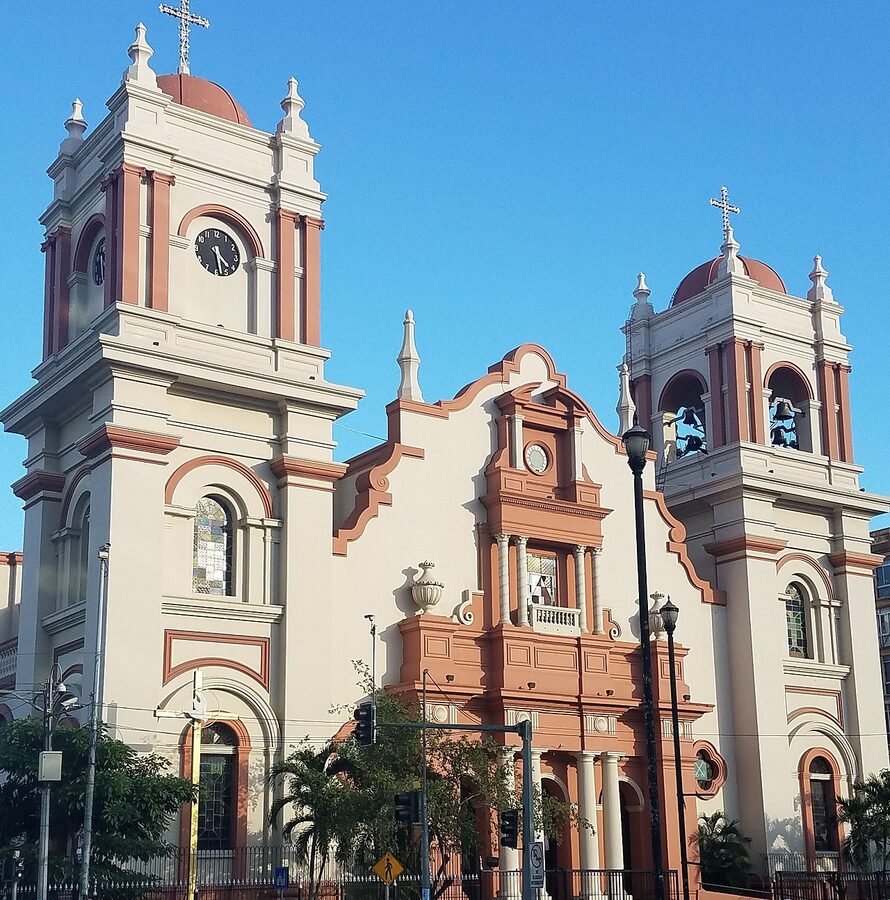 Catedral San Pedro Apostol exterior view in San Pedro Sula, Honduras