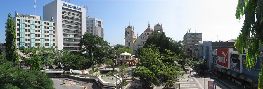 Panoramic view of San Pedro Sula from a high vantage point, Honduras