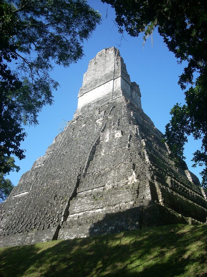 Temple I rear east side at Tikal