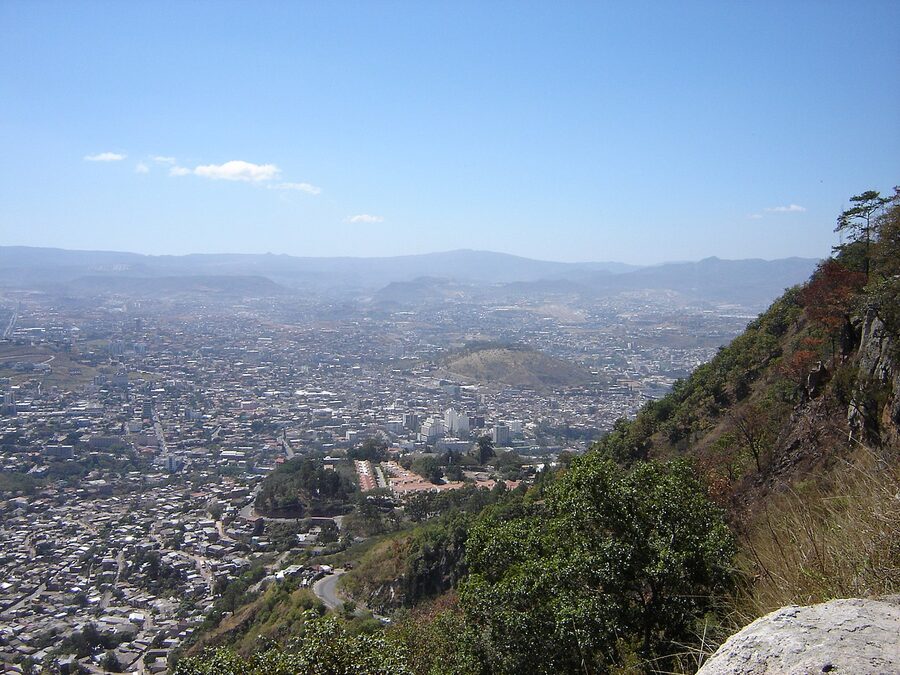 Tegucigalpa daytime cityscape viewed from El Picacho park